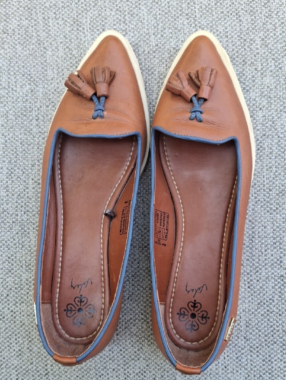 Leather Tassel Loafers in Brown - Women's Flats - Picture 7 of 7